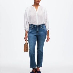 Madewell Blue Straight Leg Jeans High-Rise